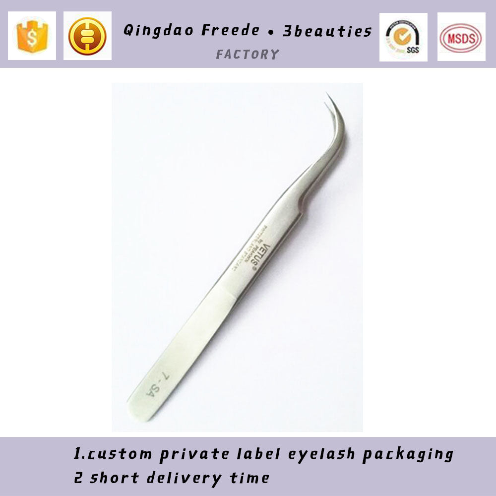 Custom private label eyelash extension tweezers