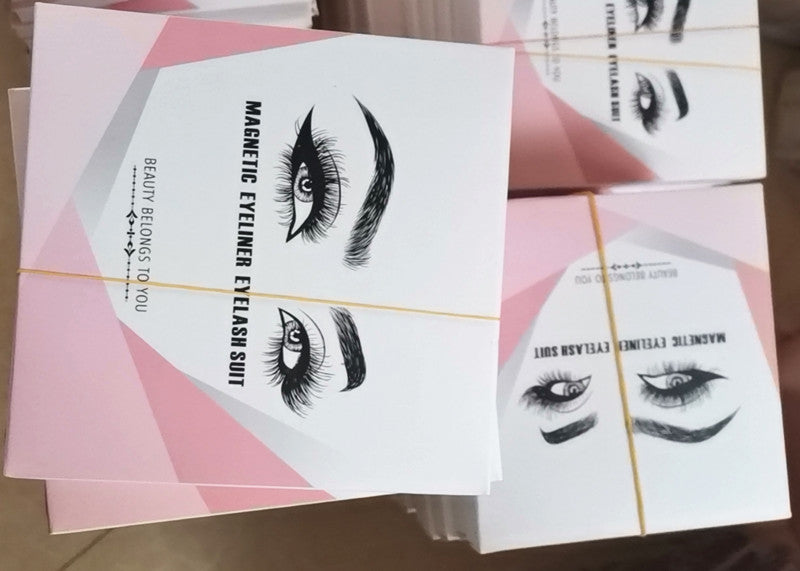 Custom private label magnet synthetic eyelashes with box