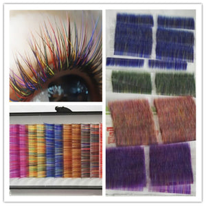 Volume blending colorized eyelash extension